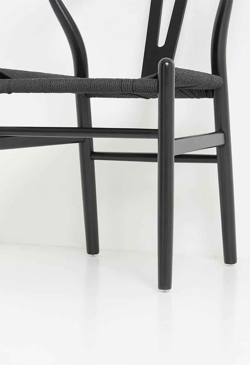 Harmony solid wood dining chair - black