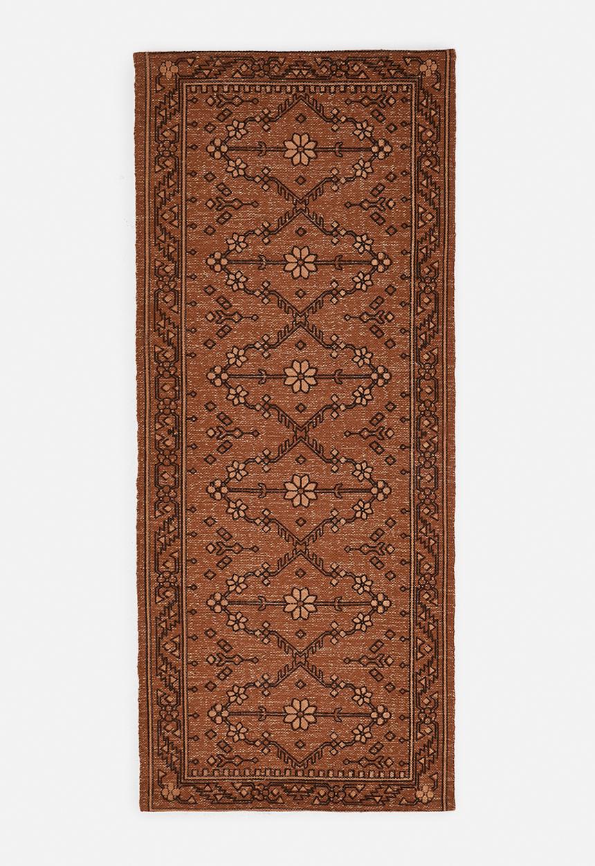 Flo Cotton Printed Runner Rust - 80x200