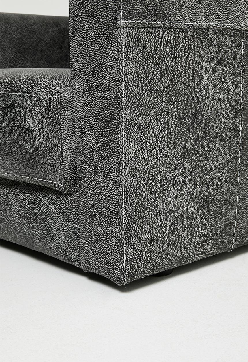 Hadley leather armchair - charcoal