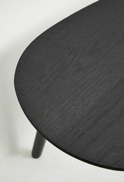 Pebble nesting coffee table set of 2 - black - 80cm x 40cm x 40cm