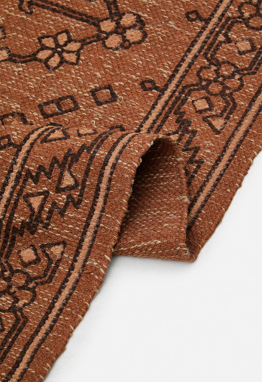 Flo Cotton Printed Runner Rust - 80x200