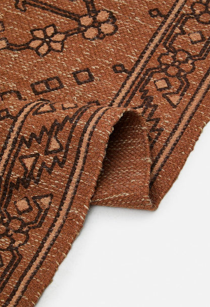 Flo Cotton Printed Runner Rust - 80x200