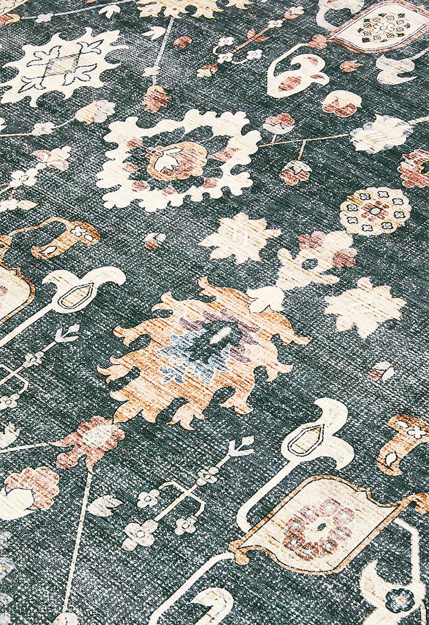 Moonlit Antique Rug Charcoal - 300 x 400