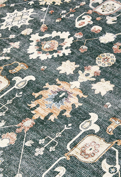 Moonlit Antique Rug Charcoal - 300 x 400