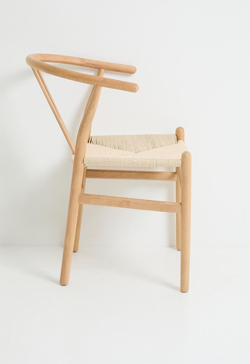 Harmony solid wood dining chair - natural - 58.5 x 54 x H 75cm