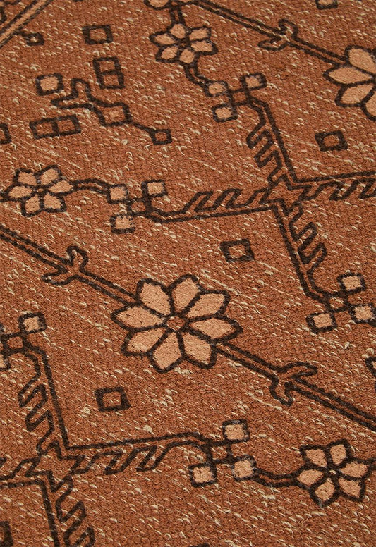 Flo Cotton Printed Runner Rust - 80x200