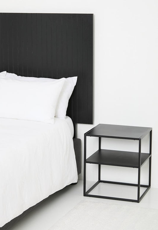 Soho ribbed headboard - black - King