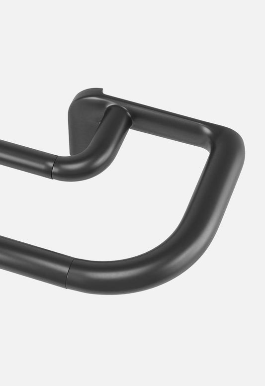 Twilight expandable double curtain rod - black - 168 W x 366 L