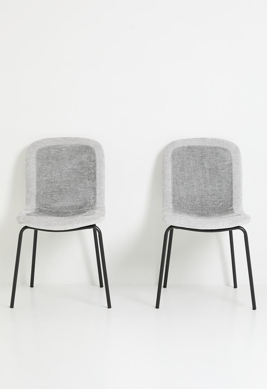 Rae dining chair set of 2 - grey