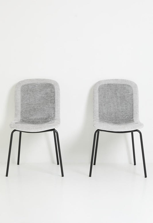 Rae dining chair set of 2 - grey
