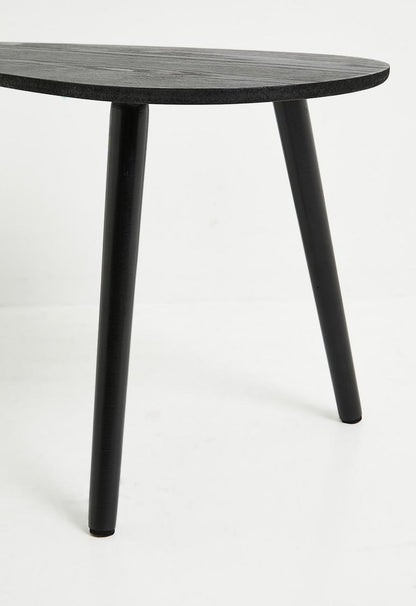 Pebble nesting coffee table set of 2 - black - 80cm x 40cm x 40cm