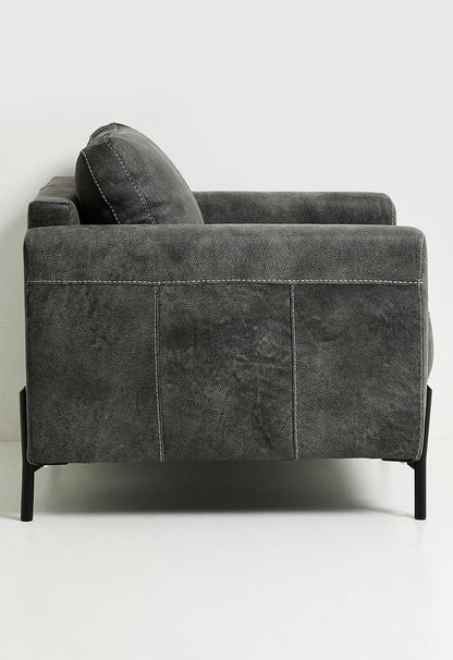 Hadley leather armchair - charcoal