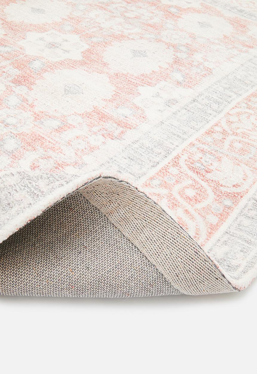 Antique Printed Wool Blend Rug Dusty Pink - 200x300