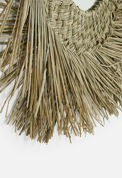 Mendong round mirror - natural 72cm Diameter