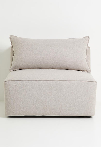 Zola Loveseat No Arm (Slipper) With Cushion - Jordan Mushroom