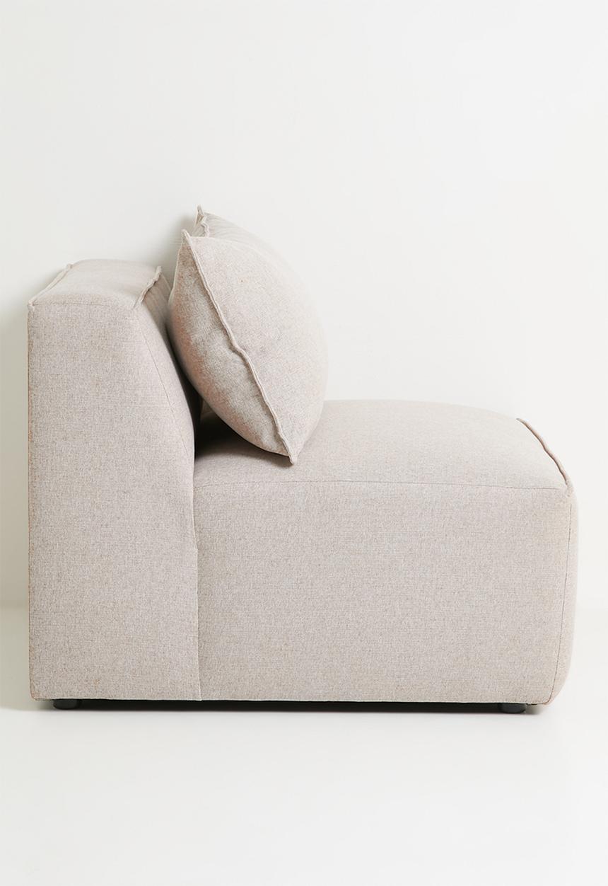 Zola Loveseat No Arm (Slipper) With Cushion - Jordan Mushroom
