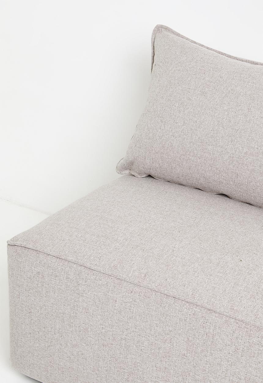 Zola Loveseat No Arm (Slipper) With Cushion - Jordan Mushroom