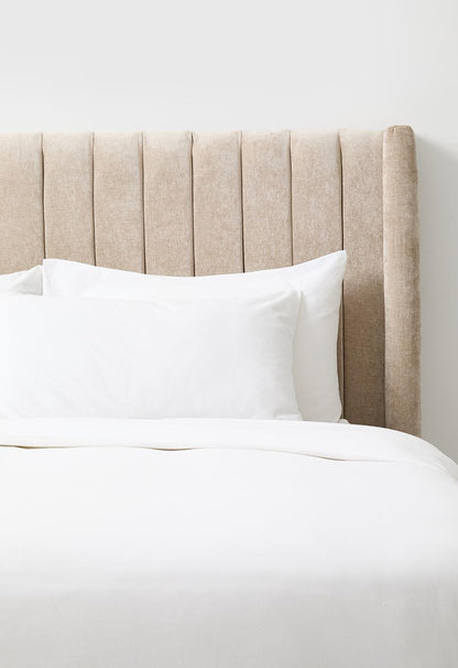 Noa Ribbed Chenille Headboard - Taupe - King