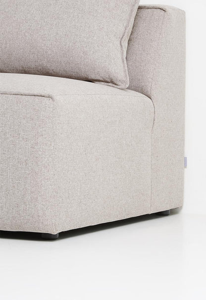 Zola Loveseat No Arm (Slipper) With Cushion - Jordan Mushroom