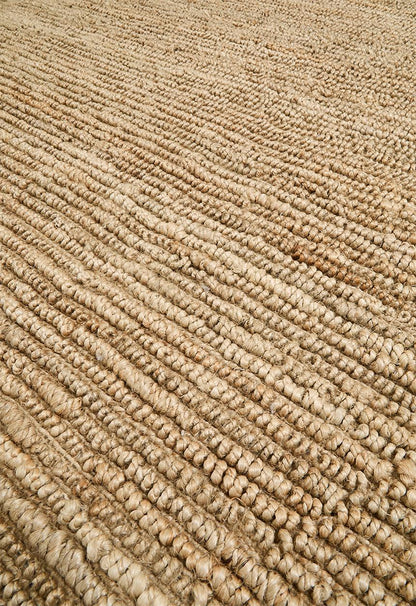 Hand Woven Chunky Jute Rug - Natural - 300 x 400