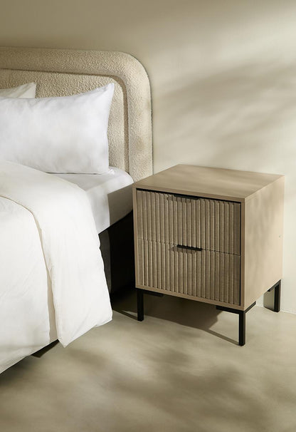 Destiny Bedside Table - Stone