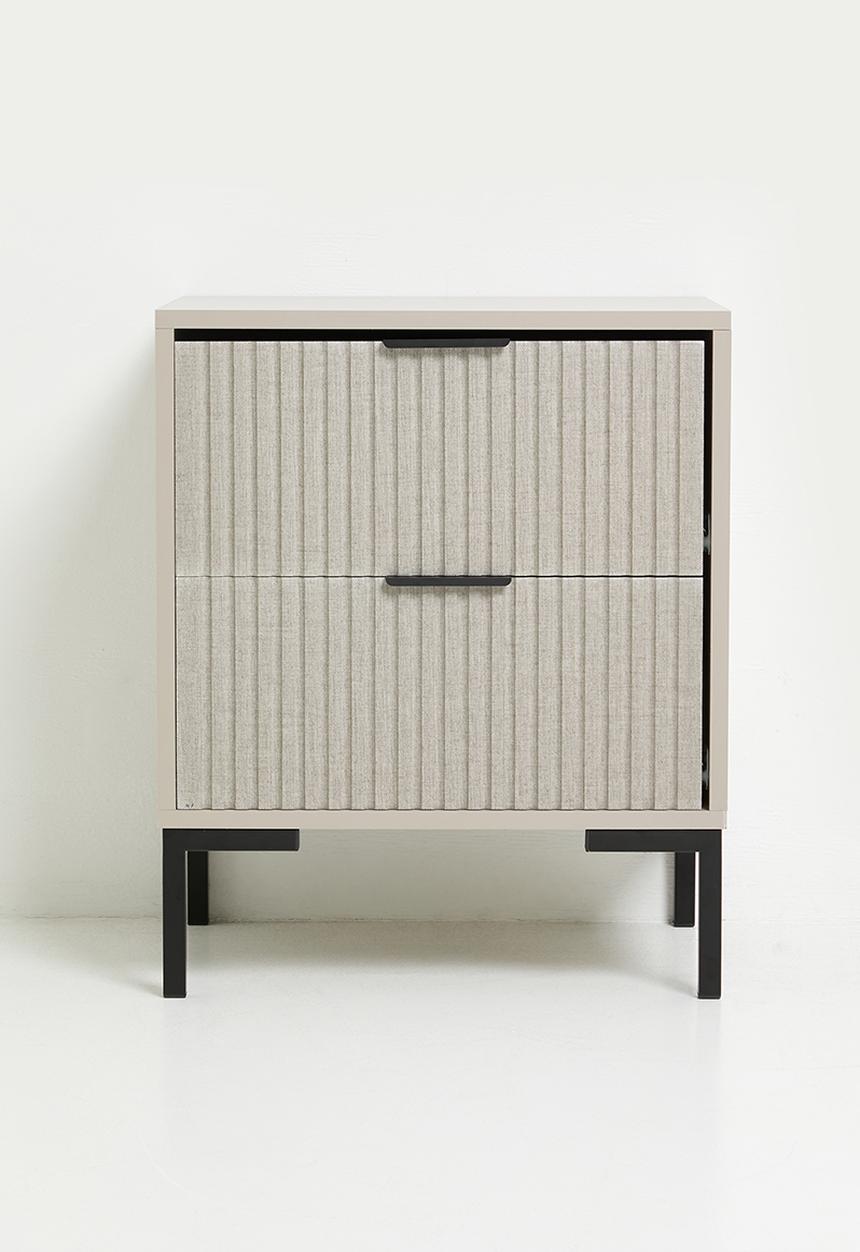 Destiny Bedside Table - Stone