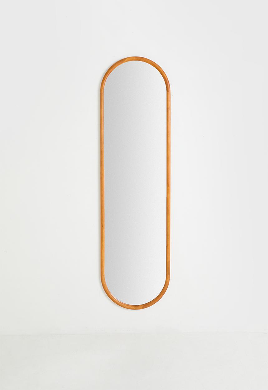 Wooden Pill Full Length Mirror - 50 x 180cm