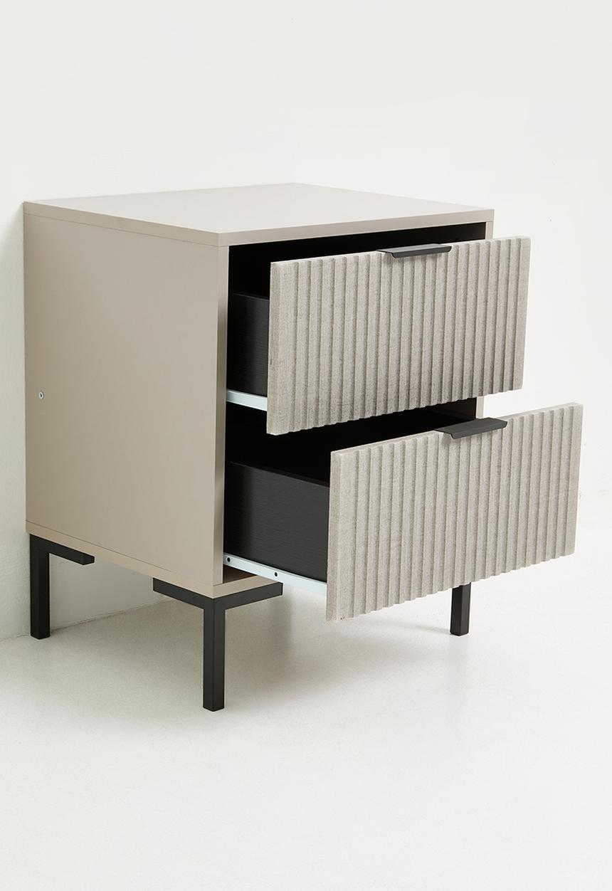 Destiny Bedside Table - Stone