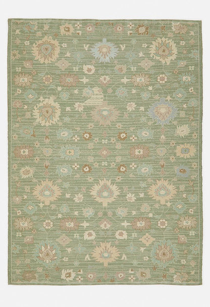 Chenille Rug Floral Sage - 200x300