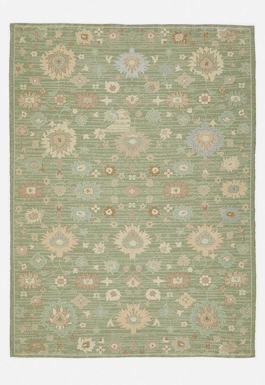 Chenille Rug Floral Sage - 200x300