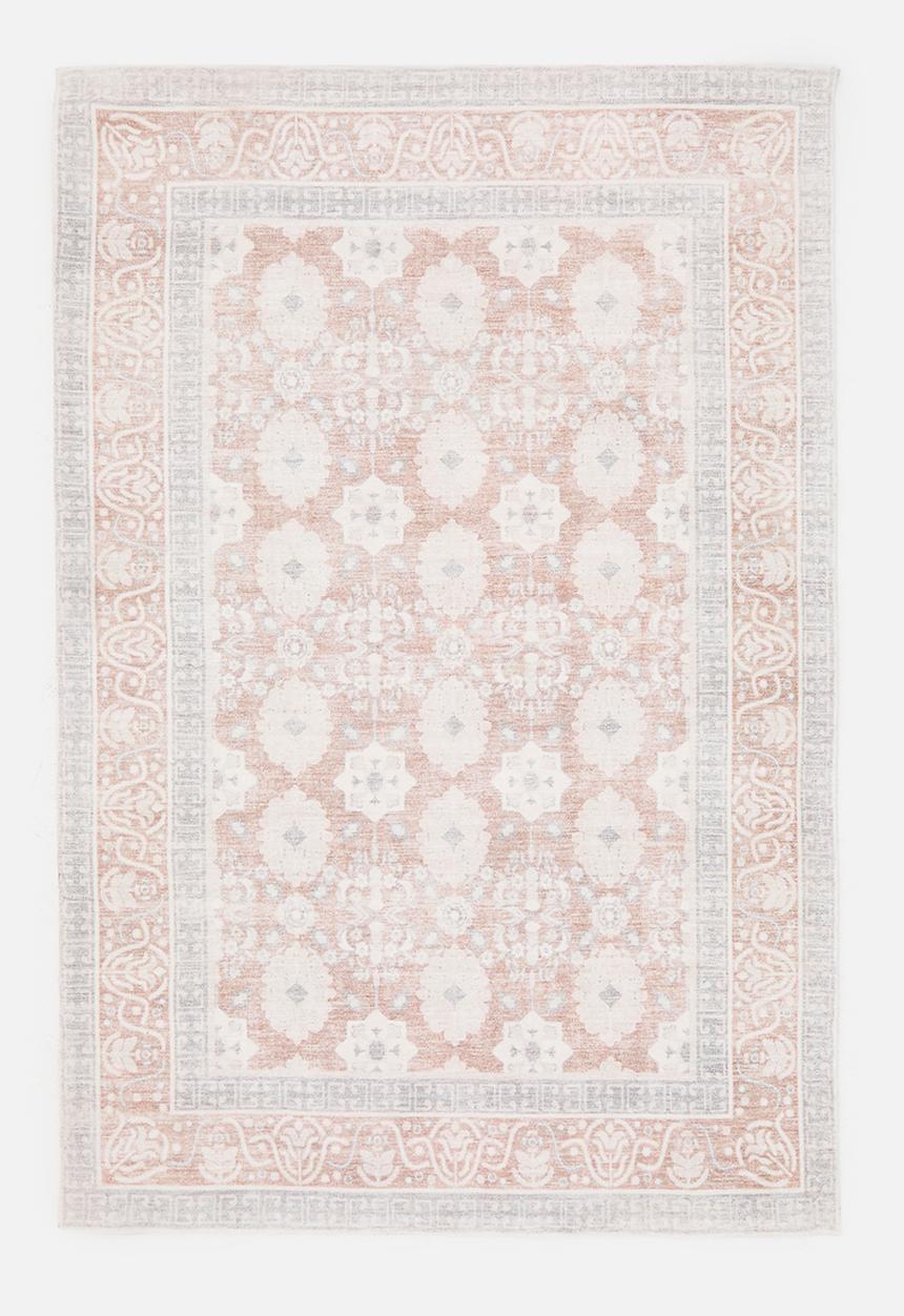 Antique Printed Wool Blend Rug Dusty Pink - 160x230