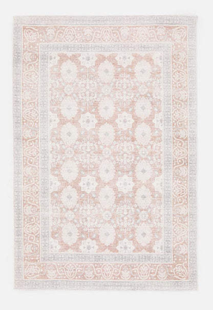 Antique Printed Wool Blend Rug Dusty Pink - 160x230