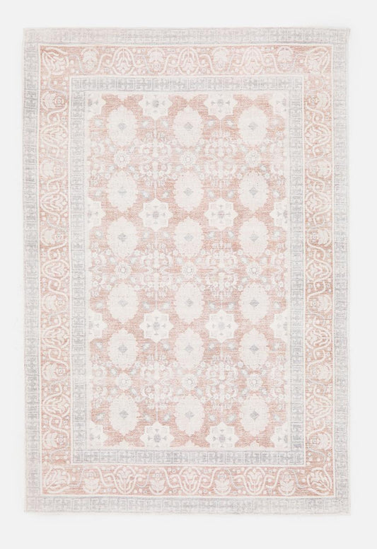 Antique Printed Wool Blend Rug Dusty Pink - 160x230