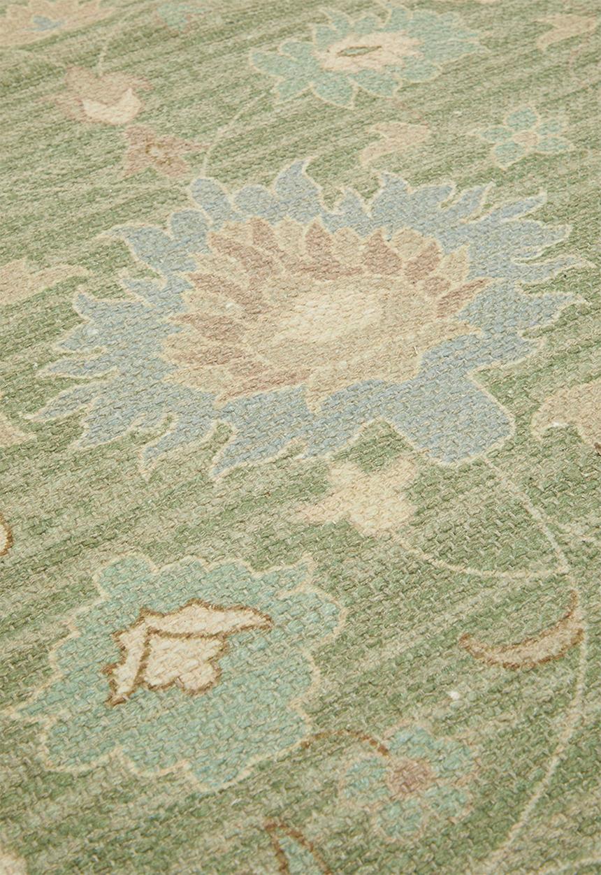 Chenille Rug Floral Sage - 200x300