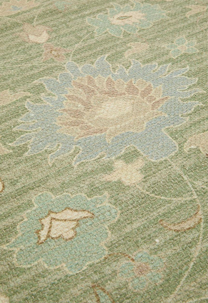 Chenille Rug Floral Sage - 200x300