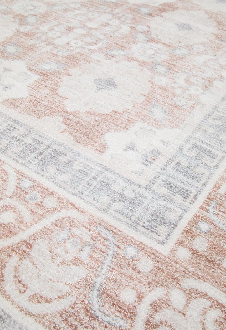 Antique Printed Wool Blend Rug Dusty Pink - 160x230