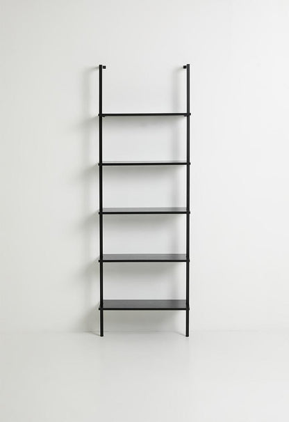 Levi wall shelf - black 60cm L x 25cm W x 180cm