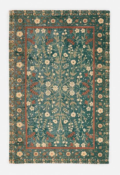 Floral Cotton Printed Rug Fatigue - 200 x 300