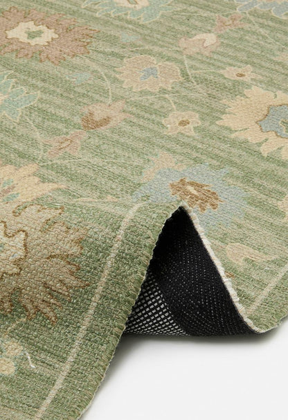 Chenille Rug Floral Sage - 200x300