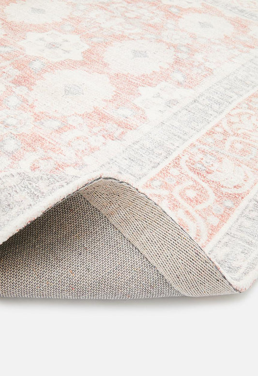 Antique Printed Wool Blend Rug Dusty Pink - 160x230