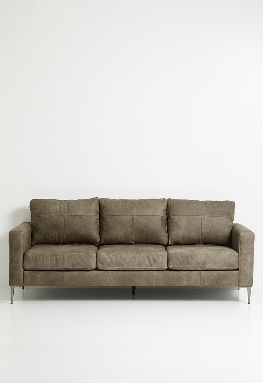 Terra 3-seater Genuine Leather - Andes Stone