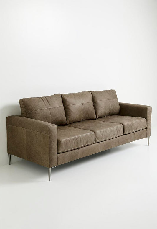 Terra 3-seater Genuine Leather - Andes Stone