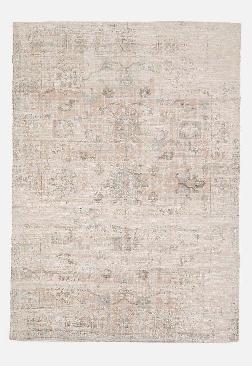 Cotton chenille plush antique rug - rust - 200 x 300