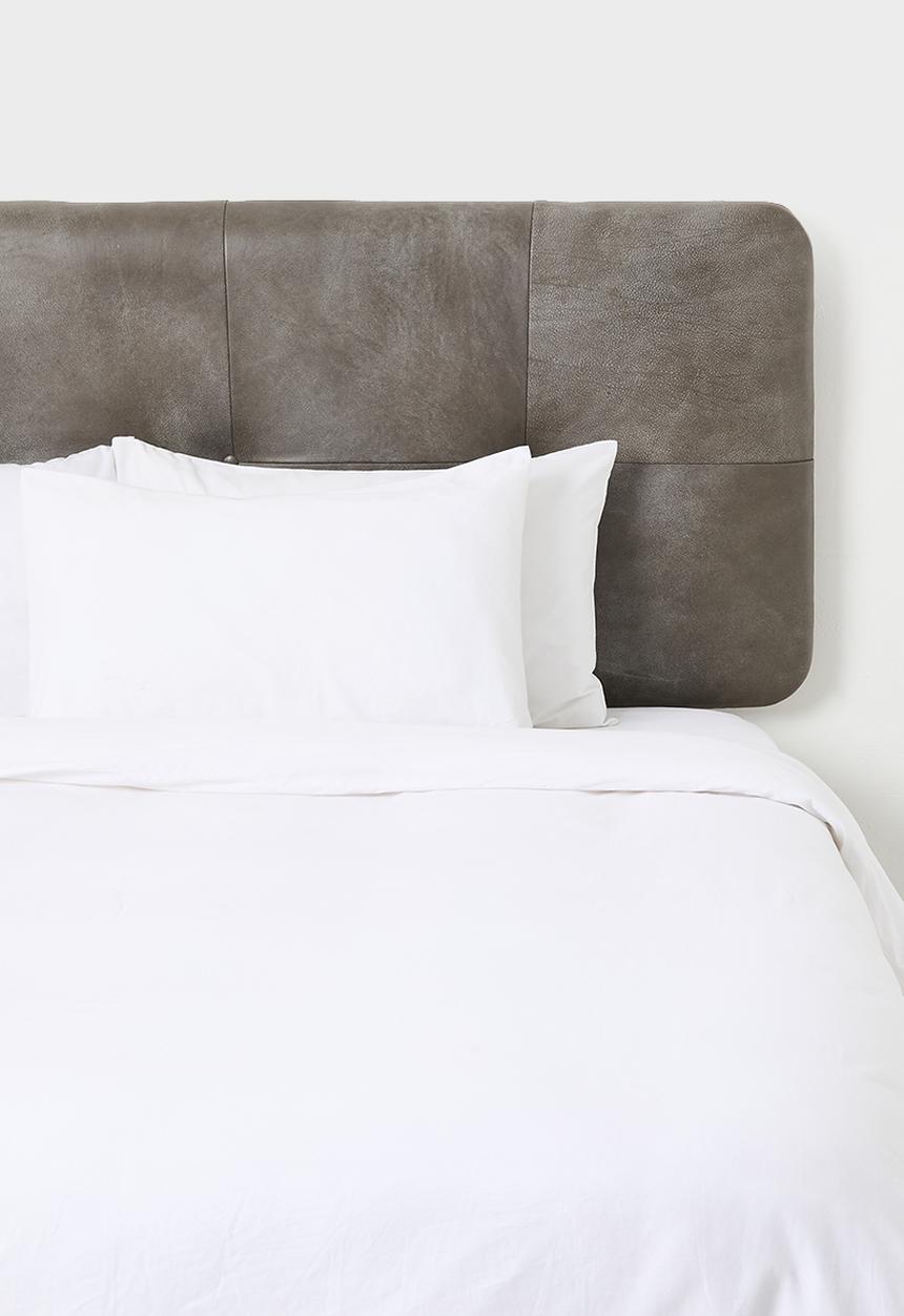 Marula Leather Headboard -Graphite - Queen