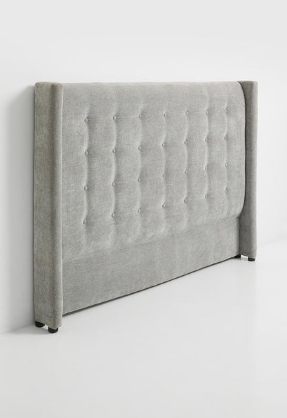 Billy Buttoned Headboard - Grey - Double