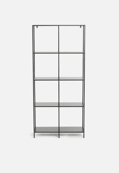 Adalin Wall Rack – Black - 78cm L x 170cm H x 30cm W