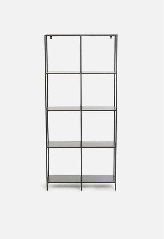 Adalin Wall Rack – Black - 78cm L x 170cm H x 30cm W