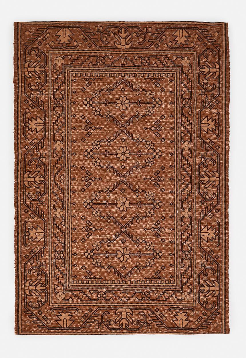 Flo Cotton Printed Rug Rust - 200x300