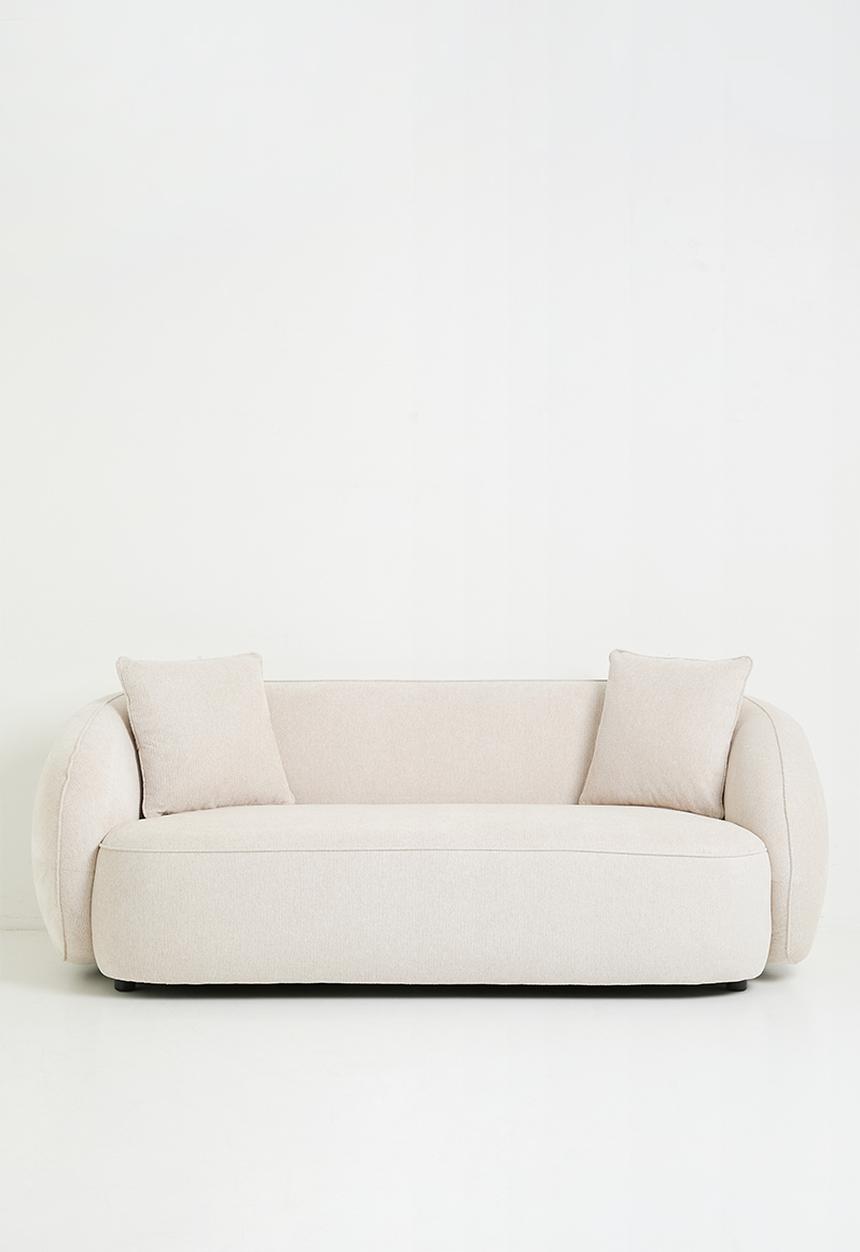 Max Curved 3 Seater Sofa - Oatmilk