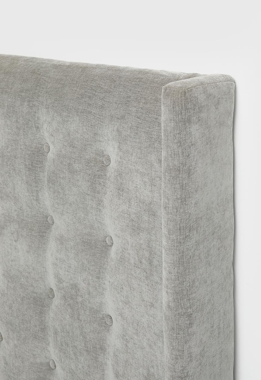 Billy Buttoned Headboard - Grey - Double